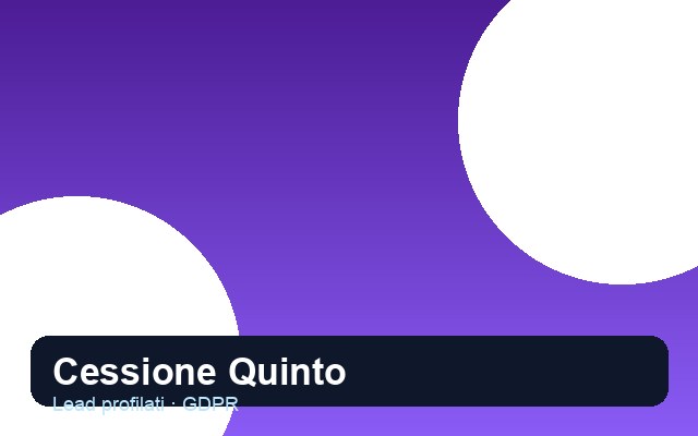Cessione del Quinto